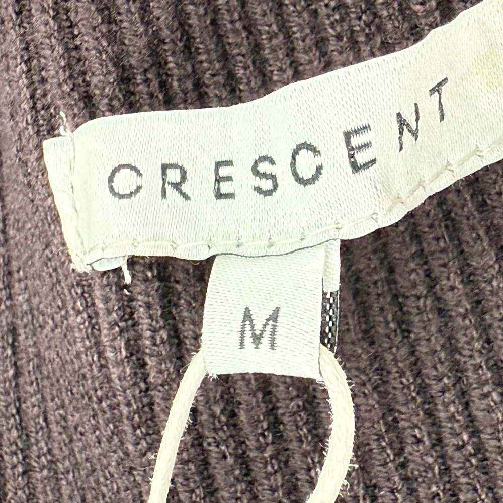 Crescent ASTOR LONG BELL SLEEVE MIDI Fitted SWEATER DRESS - PLUM Size M - Picture 14 of 16